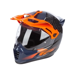 KLIM Krios Pro Helmet ECE/DOT Echo Gloss Black - Striking Orange - Petrol